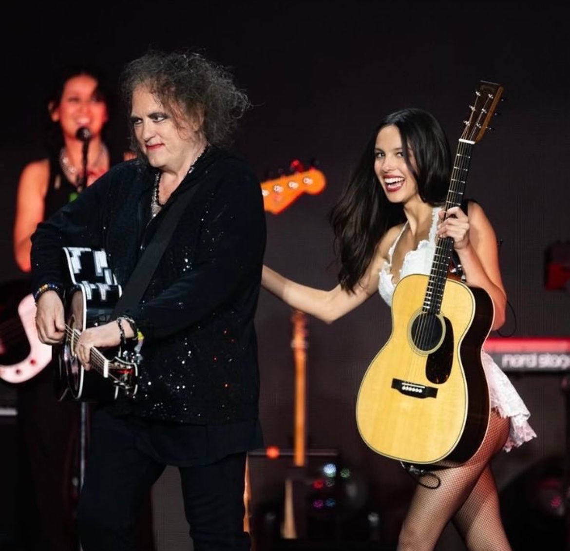 RCDRJGOS's tweet photo. if you told 17 year old olivia her first-ever collab would be with Robert Smith, she would literally laugh in your face https://t.co/Q8F1mNExWW