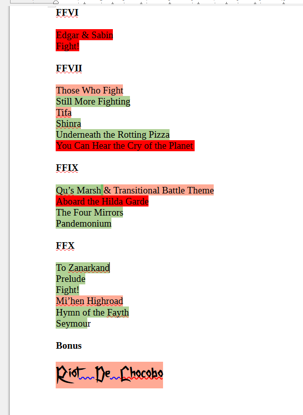 Soundsofsuicune's tweet photo. Tracklist is locked in! 

I barely even remember what happens in FFVI tbh, so only two tracks will appear from that game. 

I've done some of the songs you've seen below before, however, some are a little old by now, so new arrangements have been made for them (I have NOT https://t.co/CG2gdM2kQl
