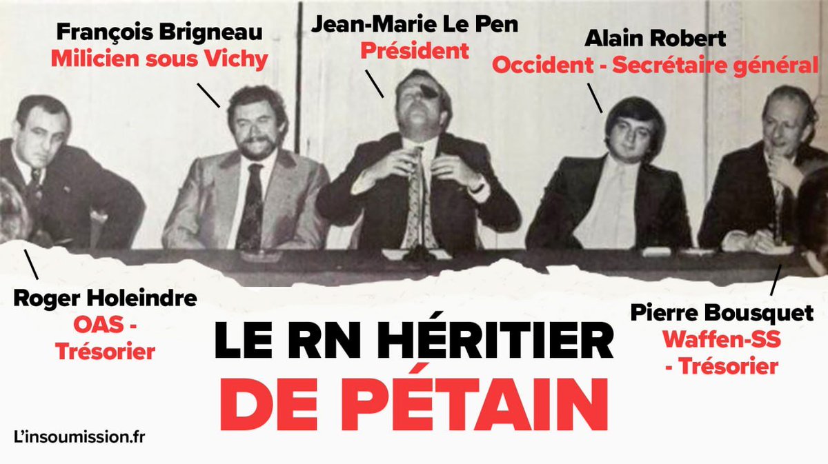 PascalDauge's tweet photo. @Fluk4555 @2_expat Pétain et Laval étaient donc des "gauchistes"?? ET les fondateurs du FN devaient l'être aussi, dans ce cas??? https://t.co/PMXqeTsNZ4