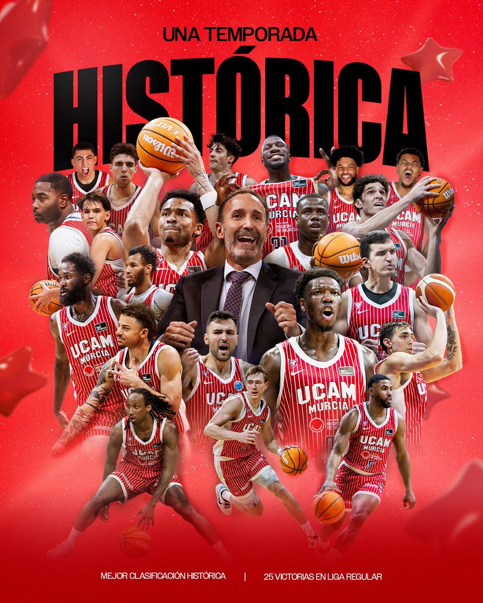 JaviMGomez's tweet photo. Bueno... hasta aquí llegó el sueño. 

Me niego a poner excusas de lesiones o de presupuestos. Sólo me salen palabras de agradecimiento a un equipo que ha elevado aún más el nivel y las expectativas de este club. La liga regular que han hecho es una auténtica locura, el nivel de juego que han mostrado en la mayoría de los partidos es de lo mejor que hemos visto en Murcia y sólo así se entiende que nos quede la espina clavada de que no hayamos ganado alguno de los tres títulos que hemos disputado. Hasta ese punto hemos elevado el nivel. 

Y ahora, a descansar. Los guerreros vuelven a sus cuarteles de invierno y a los generales les toca planificar la próxima temporada con el difícil (casi imposible) objetivo de mejorar aún más y seguir creciendo deportiva y socialmente. 

Como decía antes, sólo me salen palabras de agradecimiento. 

Gracias, @UCAMMurcia 

Gracias, equipo. 

Gracias, Sito Alonso y cuerpo técnico. 

Gracias, Alejandro, @JosMiguelGarri6, @Dircomcbmurcia, @jpmendozagarcia, @2002Jorque, @mama22duran y resto de gente del club

Gracias, afición

Gracias, @UCAM (José Luis Mendoza, María Dolores García y toda la familia)

Gracias, patrocinadores

Gracias, instituciones. 

Cerramos este capítulo. 

Mañana iniciamos la siguiente página: temporada 2026/27, allá vamos. 

Buenas noches.