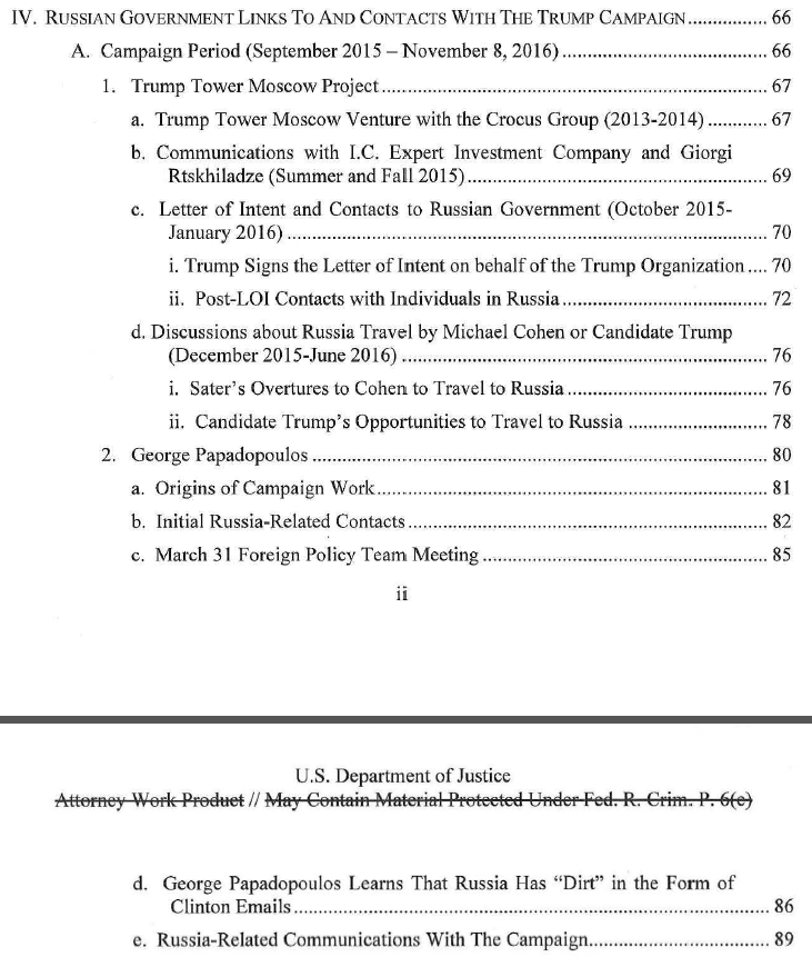 JackJ_Trader's tweet photo. @CNN_NewsNight @abbydphillip @CharlesMBlow @LydiaMoynihan Re: Russia &amp; @RobertBluey's claim that the Russia issue was all debunked, either read the Mueller Report, or tell the truth if you have. Pages and pages on the topic. @jaredkushner, @PaulManafort &amp; @DonaldJTrumpJr met with Russians. 1/4 https://t.co/WyNJkVgVUd
