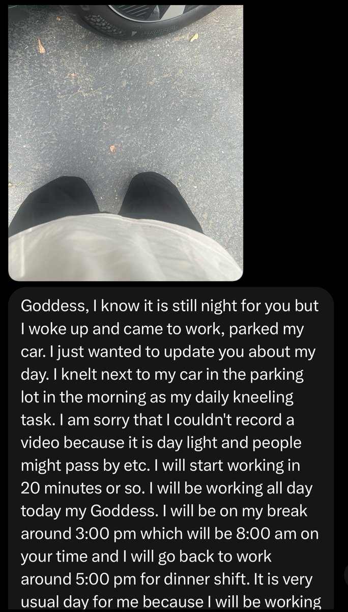 goddessgracex's tweet photo. As part of his journey toward ownership under me, he has worked through a variety of daily tasks. Currently, his focus is on kneeling, a practice he undertakes multiple times throughout the day.

He is doing very well so far. 🥰 https://t.co/ykXjxhcRAo