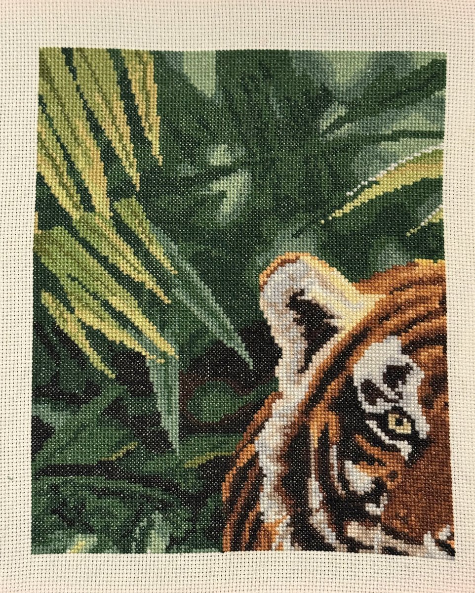 MrThreadStitch's tweet photo. Finally finished the first 1/4 🥳

Only 3/4 left 🥴…

#CrossStitch #Tiger #Sewing #Crafts https://t.co/Dx4adzGYLF
