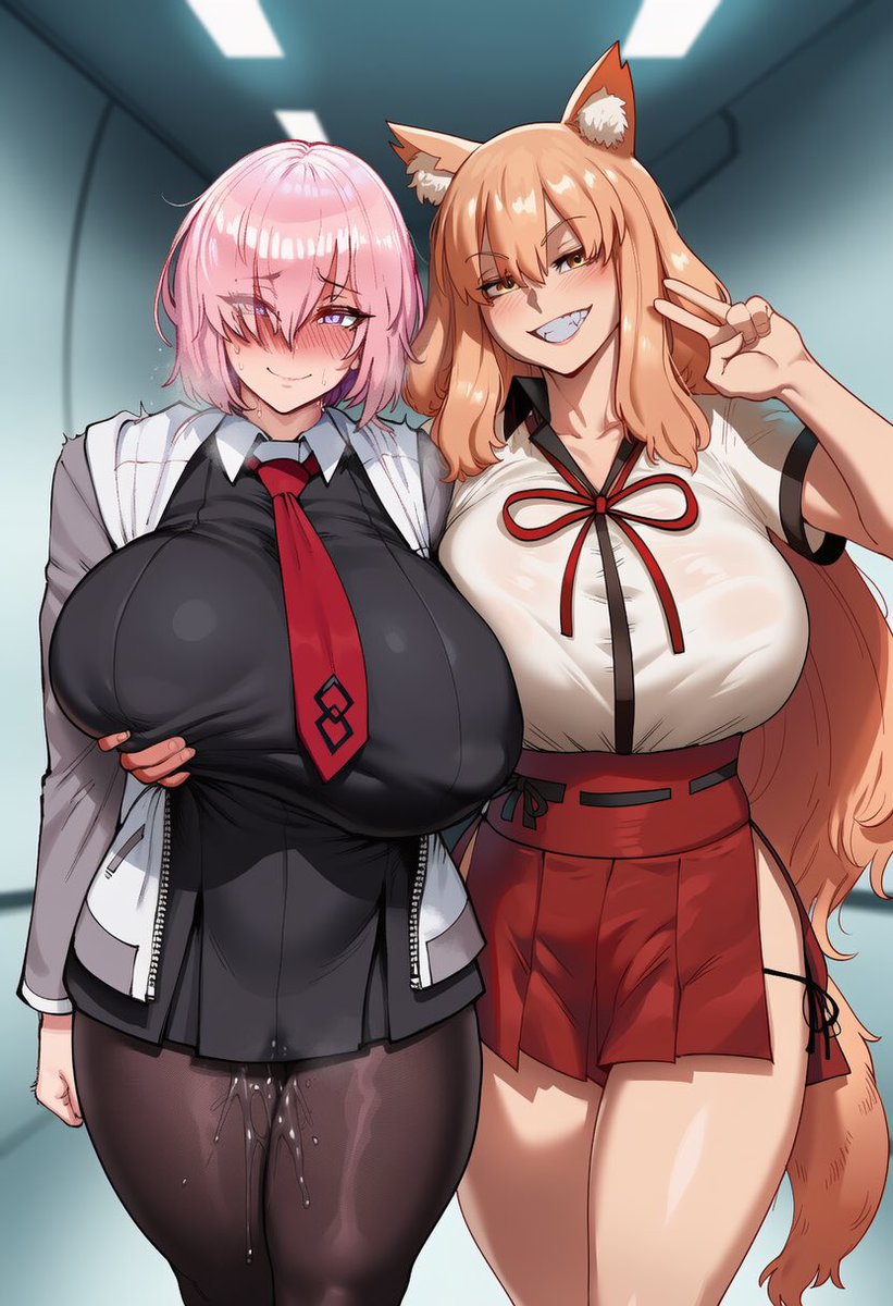 GyaruGens's tweet photo. This is something between “high school girls”, so don’t interpret~. Suzuka realized that a huge part of a teenage girl experience is having lots and lots of sex, so she had to drag Mash to her room so she doesn’t miss out on being a proper JK~. https://t.co/OjsO8SjrXE