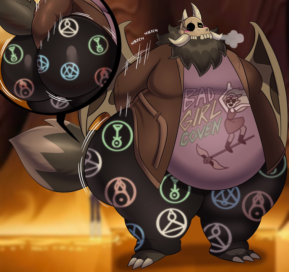 Megacoolbear's tweet photo. papa Titan scratching that deep itch https://t.co/qFKJsqn5Vf