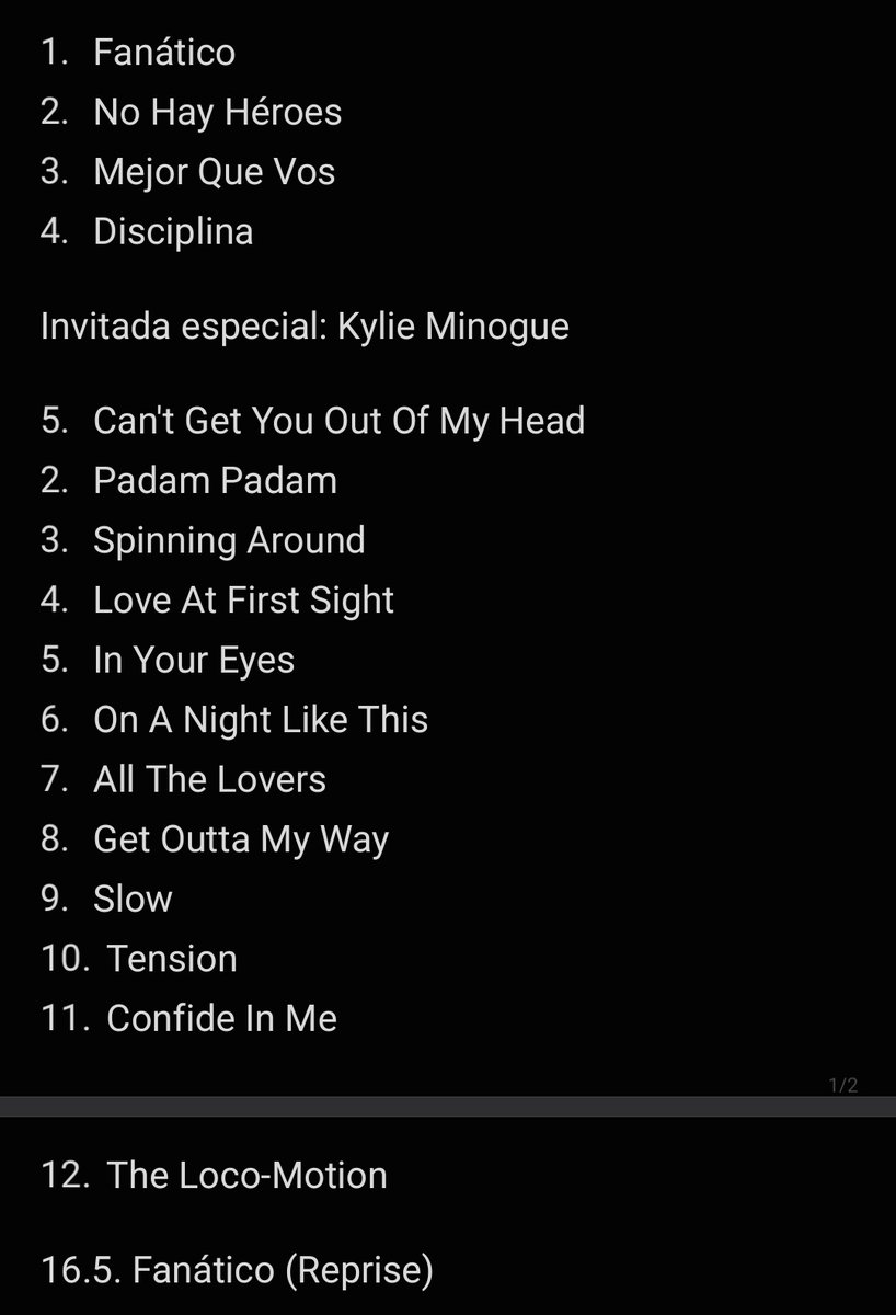 marcoslabrador_'s tweet photo. 🚨 SE FILTRÓ EL SETLIST DEL SHOW DE LALI EN RIVER 🚨 https://t.co/7nboLK5IEu