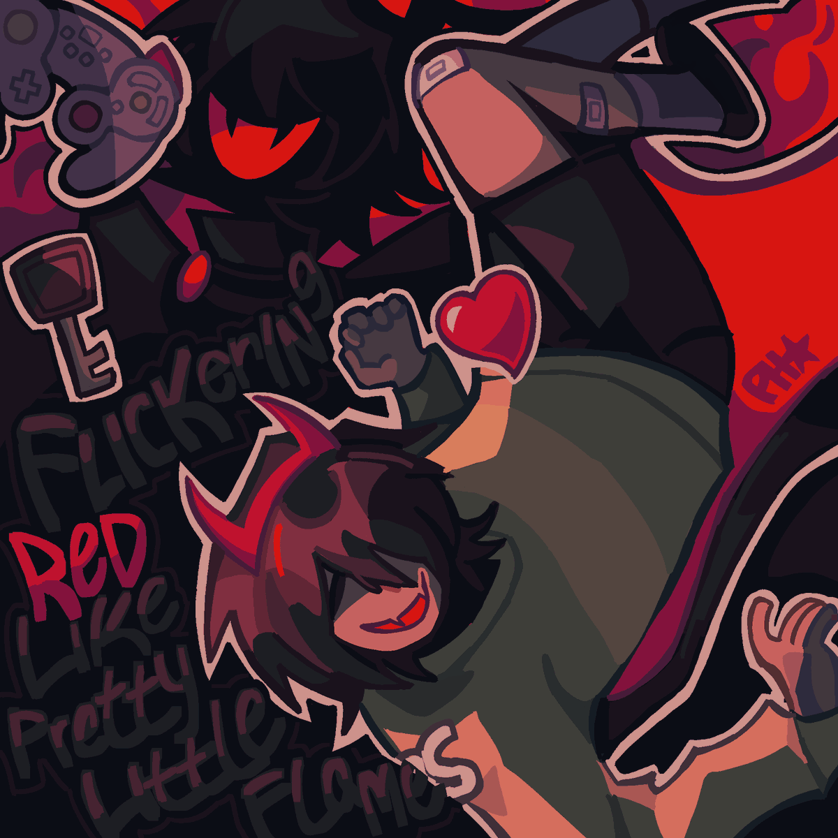 teamplanners's tweet photo. flickering red like pretty little flames #deltarune #eram https://t.co/q1R8GSpwVA