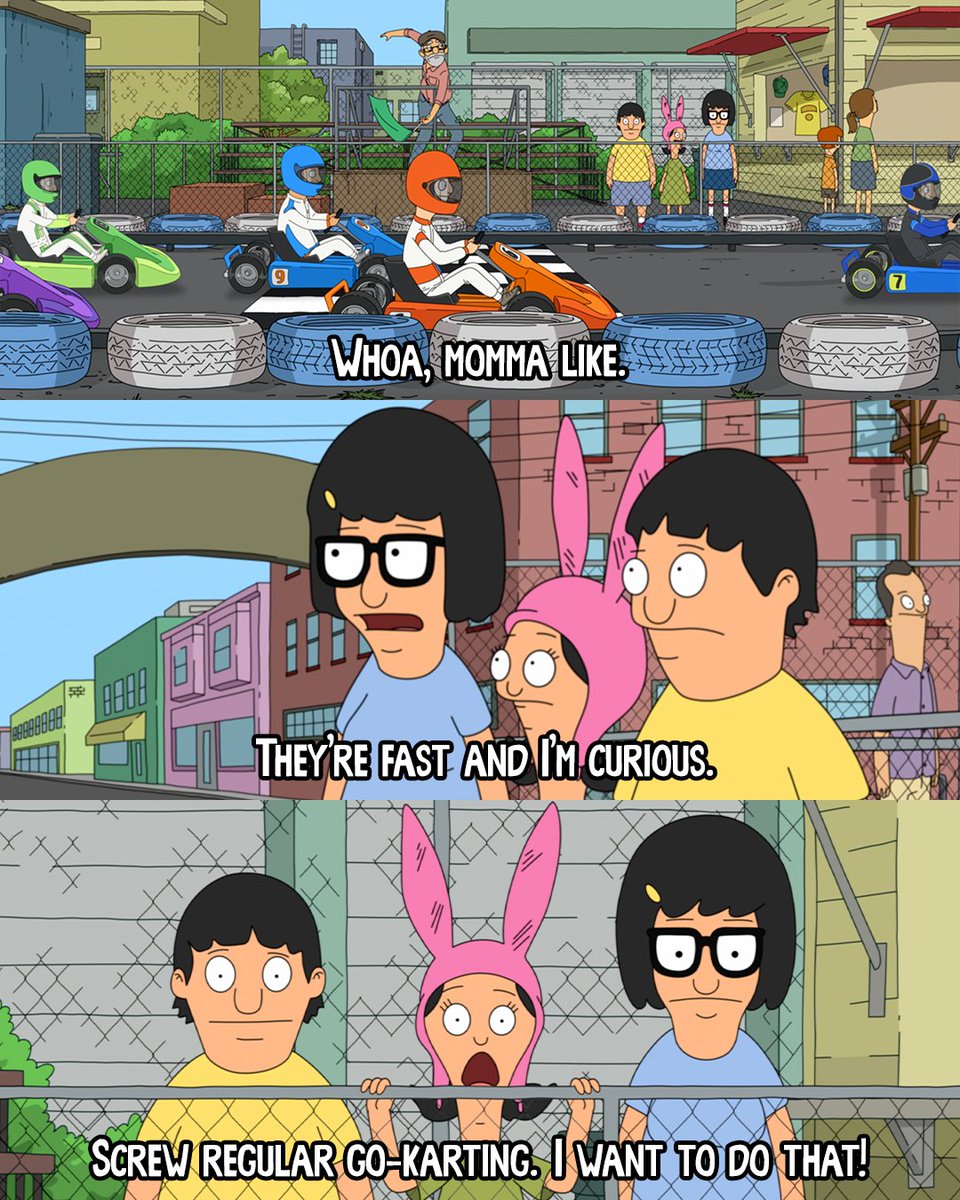 BobsBurgersFOX's tweet photo. This is extremely serious racing. https://t.co/G6BRvtOiNK