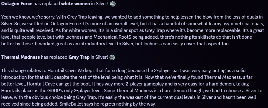 GDDPOfficial's tweet photo. The Silver Tier

Octagon Force has replaced white women in Silver Tier!
Thermal Madness has replaced Grey Trap in Silver Tier! https://t.co/rVtyYADRwP