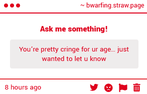 bwarfing's tweet photo. nothing more cringe than saying this anonymously... heh https://t.co/qAeOwjcgCf