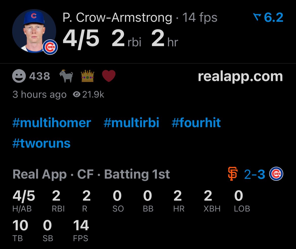 CubsZone's tweet photo. Pete Crow-Armstrong carried the Cubs today 🤯 https://t.co/bQxfivS2Z9