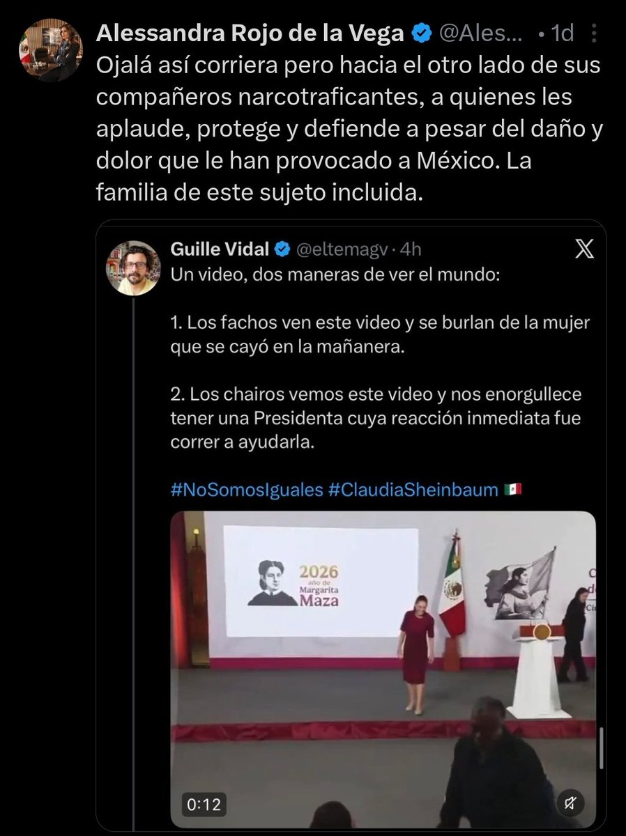 eltemagv's tweet photo. @AlessandraRdlv Te haces la valentona, pero ni siquiera te atreviste a arrobarme cuando tienes la vileza de meterte con mi famiia... 

No se puede ser más miserable.

Das mucho asco #AlcaldesaDePocaMonta https://t.co/qRGYy8IWpE