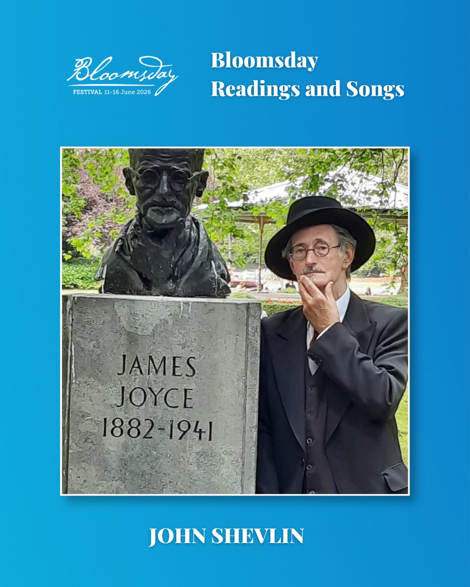 bloomsdayfest's tweet photo. We are delighted to have John Shevlin reading from Lotus Eaters at Bloomsday Festival’s flagship event “Readings and Songs” at Meeting House Square in Temple Bar, free,  3pm – 6pm on 16 June 2026.

#Bloomsday https://t.co/YuNi0VcCgI