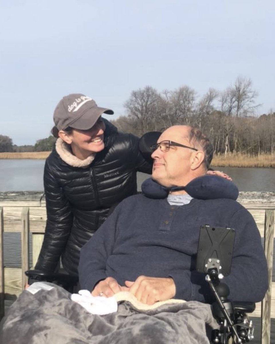 alsnewstoday's tweet photo. "After my late husband, Jeff, was diagnosed with ALS in the fall of 2018, I could not have managed without the help of other people, and he couldn’t have either.

This is hard to write, but even harder to own. Asking for help used to be difficult for me. In a performance review, a supervisor once gently said to me, ‘Seek help when you need it. People want to help others. It feels good.’

At first, that advice didn’t make sense. People were busy and had their own responsibilities. Asking for help felt like an imposition, an admission that I was struggling to handle things or was incapable of doing so. While I did work to accept my boss’ advice, I continued to soldier on independently whenever I could; I still struggled with feeling like I was putting someone out.

My independent streak ended abruptly on the day Jeff was diagnosed with ALS via second opinion in a windowless exam room in Baltimore. I’d been hoping that some as-yet-unknown reason was causing his foot drop and slurred speech, but when his diagnosis was confirmed, my heart dropped into my stomach, my breathing became ragged, and I felt immediate panic. I knew that day that Jeff and I — two people who were bad at accepting help — were going to need heaps of it.

 Both of us needed help, but differently" -Juliet Taylor

Continue reading this reflection: https://t.co/GQewydC1Gg

#ALS #LifeWithALS #Caregiver #ALSNewsToday #Bionews
