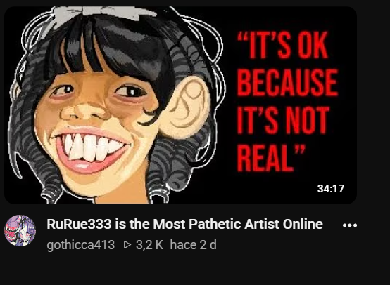 glubo11's tweet photo. putting a whole ass racist caricature in your thumbnail that looks like it was drawn by a racist in world war 2 and thinking you have a point this is not mentioning you drew this based on photos of said person when they were a minor that they expressed they do not want shared https://t.co/3Fp6qbcpU2