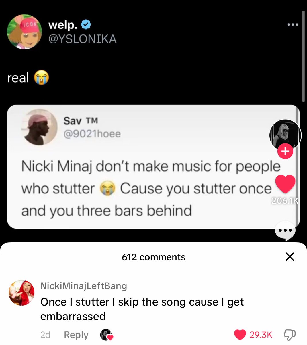ScuderiaMinaj's tweet photo. 😭😭😭 https://t.co/j3VOXIkBdn