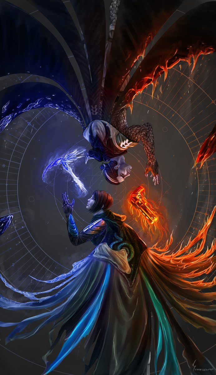 starkissedvixen's tweet photo. Fire &amp; Ice - Guardians make their own fate
This is based on one of my all time favourite pieces that I never admire as it contains someone who I grew apart from. I thought it was about time I made my own fate and turned it into something beautiful with Crow
#Destiny2 #Destiny2Art https://t.co/KXKJyKTVfm
