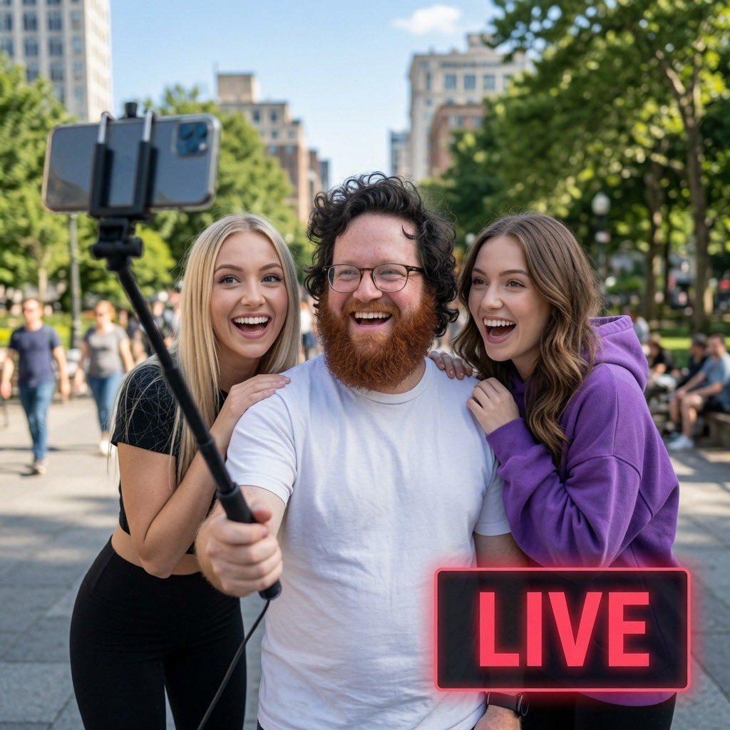 BeardsonBeardly's tweet photo. While I was streaming, a group of girls asked for photos with me, &amp; asked for MY instagram. 😂

I later ended up cracking one of them. This is the brutal STATUS pill. 🥀 https://t.co/g5dRvVRlRc