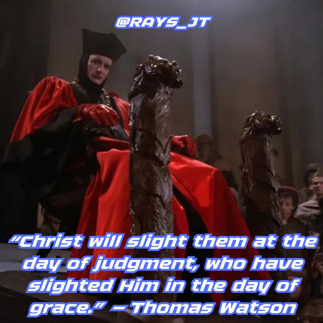 RAYS_JT's tweet photo. "Christ will slight them at the day of judgment, who have slighted Him in the day of grace." - Thomas Watson

#GraceofGod #StarTrek #Q #jesuschrist #JudgmentDay https://t.co/CeaT73kP1k