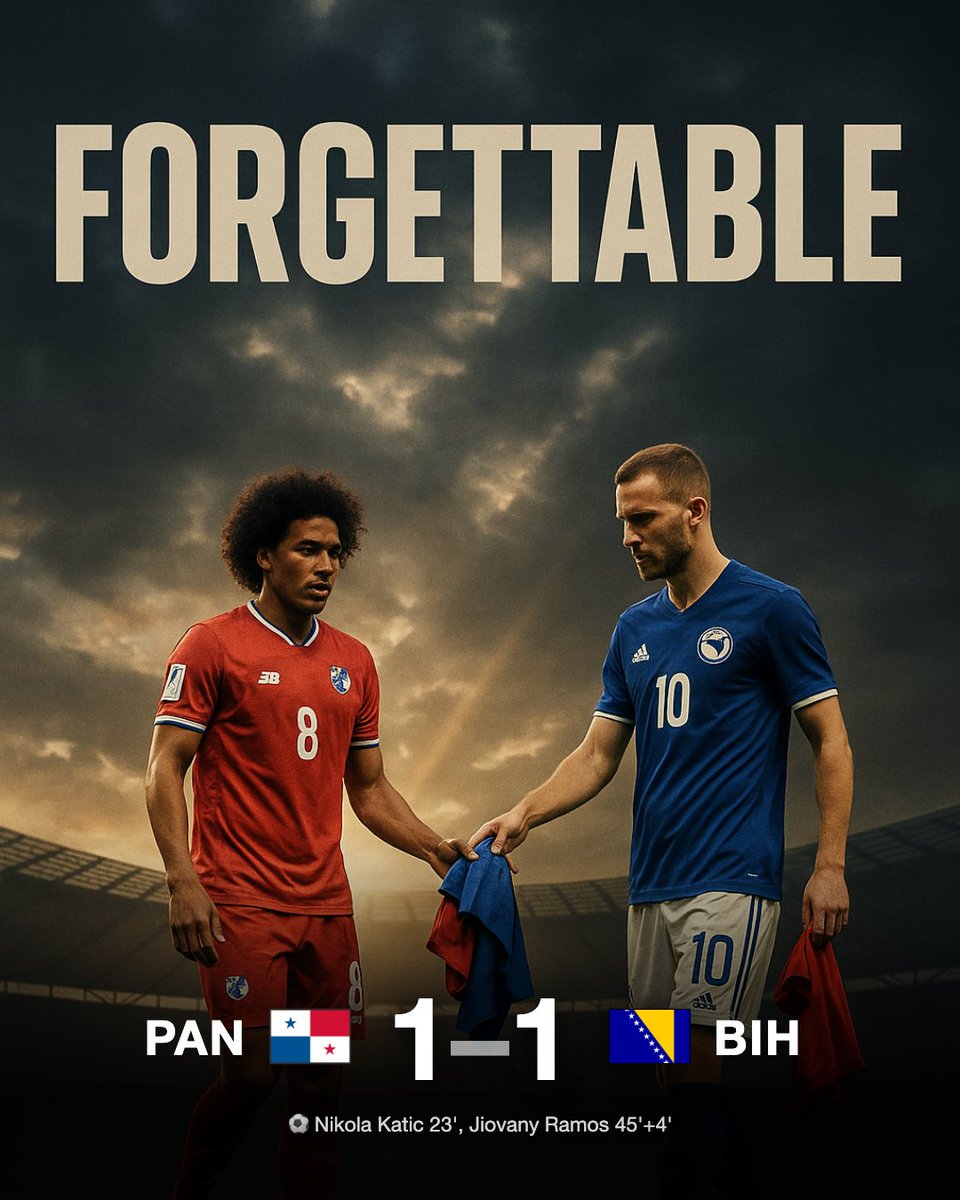 worldcuprush's tweet photo. FORGETTABLE.

Panama 1-1 Bosnia-Herzegovina

DID PANAMA JUST OUTPLAY BOSNIA-HERZEGOVINA?

#WorldCup #Panama #BosniaHerzegovina https://t.co/nAbl9XC0rJ