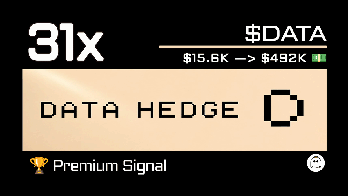 soulscannerbot's tweet photo. Most traders want more signals.
Premium wants better ones.

📈 $DATA → 31X
$15.6K → $492K

👑 Quality beats quantity.
https://t.co/JkHoVNGrl2