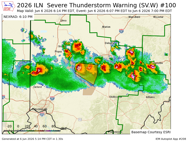 hamcoarpsc's tweet photo. ILN continues Severe Thunderstorm Warning [tornado: POSSIBLE, wind: 60 MPH (RADAR INDICATED), hail: 1.00 IN (RADAR INDICATED)] for Clark, Fayette, Greene, Madison [OH] till 7:00 PM EDT https://t.co/ThOEu8c6xS https://t.co/myzmlf8tpU
