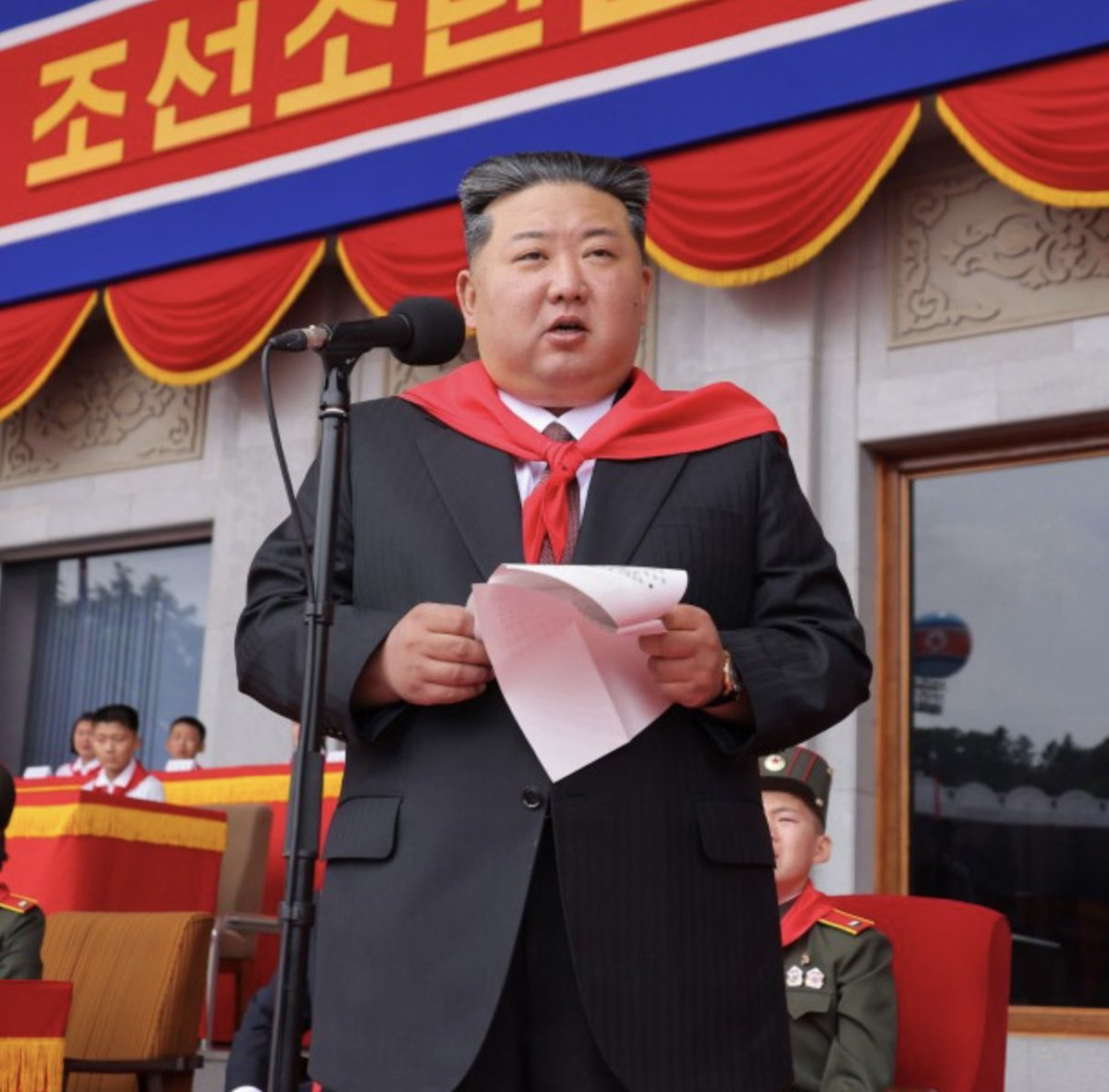 kimileyegenleri's tweet photo. Kim Jong Un Kore Çocuk Birliği'nin 80. Yıldönümünü Anmak Üzere Düzenlenen Toplantıya Katıldı.
Kim Jong Un attended a meeting held to mark the 80th anniversary of the Korean Children’s Union. https://t.co/bdfHBiIKNe