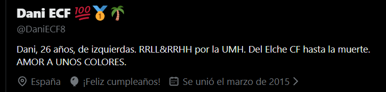 DaniECF8's tweet photo. Me parece que tocaba actualizar el perfil 👀. 26 ya, y que sean muchos más 💚. https://t.co/kN47ZvJBXO
