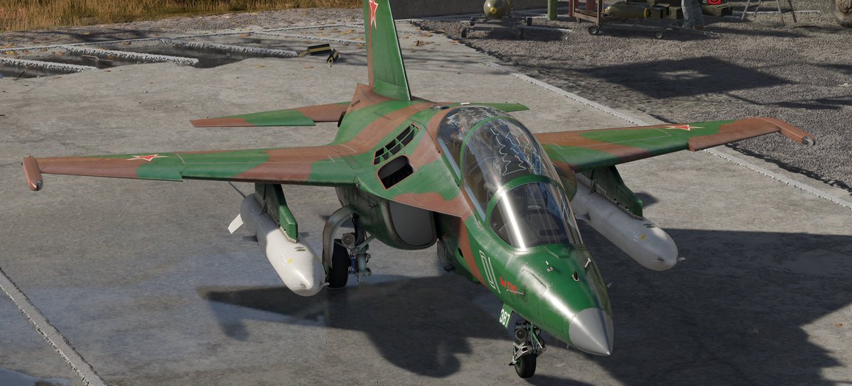 cicada_WT's tweet photo. Yak-130は不整地運用を見越してかインテークの蓋が付いてる。蓋がそのまま補助空気取入れ口にもなってるのか。
#WarThunder #Devserver https://t.co/apI3LPCV7W