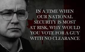 DavidBoldt2's tweet photo. @PierrePoilievre Only one without a security clearance.... https://t.co/o5VeEDcWll