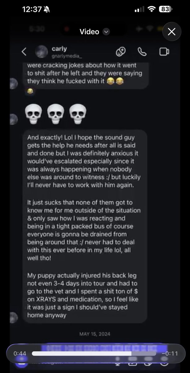 JordanNWM67's tweet photo. @DarkDivineMusic Leaked text messages (as shown by @/mattbunting on IG &amp; TT) show @/gnarlymedia_ in conversation with anonymous friend, telling a very contradictory narrative on her experience with Dark Divine vs what she has stated originally on X https://t.co/2aOKKVYZ71