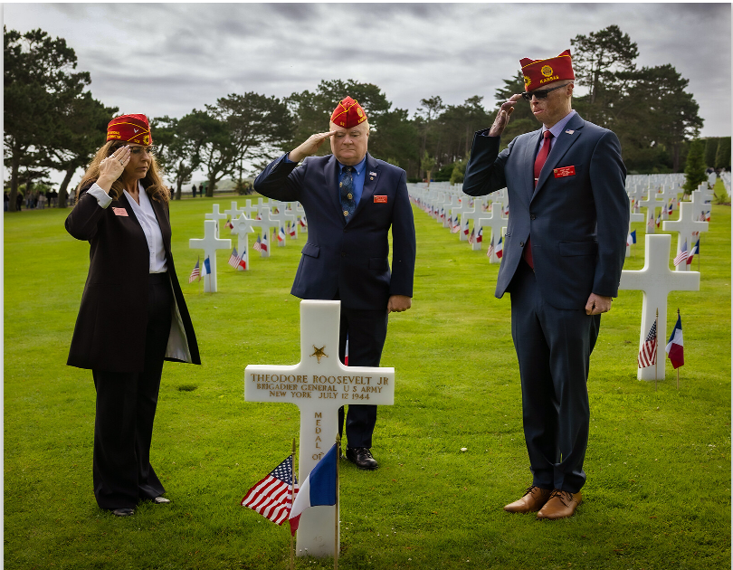 AmericanLegion's tweet photo. “That is the importance of this immortal statue – a monument that will outlive us all – that we in The American Legion were honored to sponsor and support in memory of our founding leader and the standards he set and demonstrated for the free world.”

National Commander Dan Wiley delivers an inspiring D-Day address in Normandy, paying tribute to American Legion founder Theodore Roosevelt, Jr.

Read the full story of the ceremony at https://t.co/PTV6gthWn1