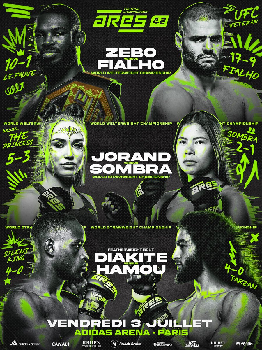 ares_fighting's tweet photo. LE PROCHAIN RENDEZ-VOUS ! 🤩

Dans 1 mois, ARES est de retour à l’adidas arena pour un événement de taille ! 😤

Réservez dès maintenant vos billets pour y assister, places à partir de 15€ [https://t.co/Zvm7ndRPjq] 🎫 https://t.co/Bphu9k3dCe