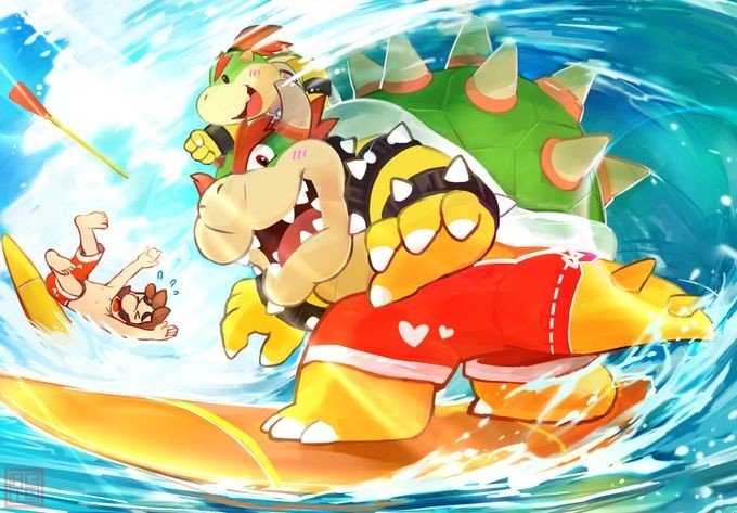 dailyBowserBJ's tweet photo. Father and son having fun at the beach 🏖️

Art by (@/lates312) https://t.co/UqWE3jKOgI