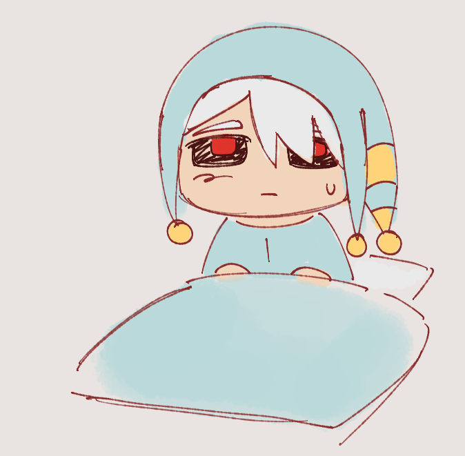 Pokarichi's tweet photo. @Phasm1da I like to think he'd sleep with one on, this is because he's got to keep his head warm for Metallica

Tried to draw it https://t.co/P0QRYOH39D