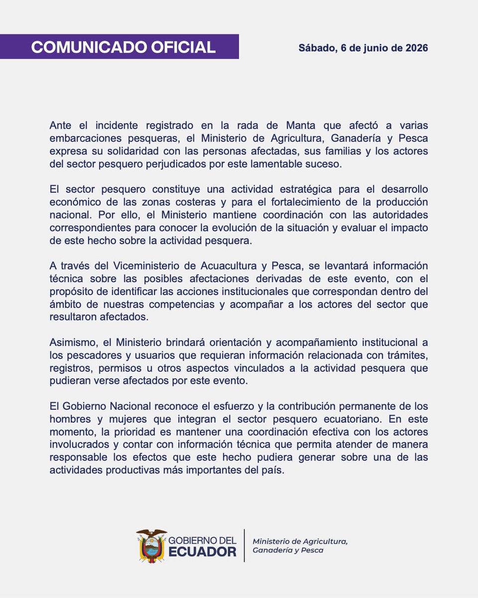 AgriculturaEc's tweet photo. #COMUNICADO | A la ciudadanía: https://t.co/l7h72w9kw4