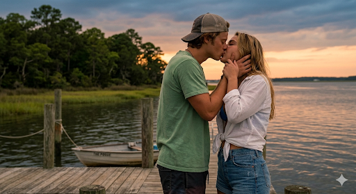 PrincessOfKooks's tweet photo. *JJ kisses Kayley on the dock*

JJ what was that for?

{ Starter for @bornapouge } https://t.co/uAEjuFVDim