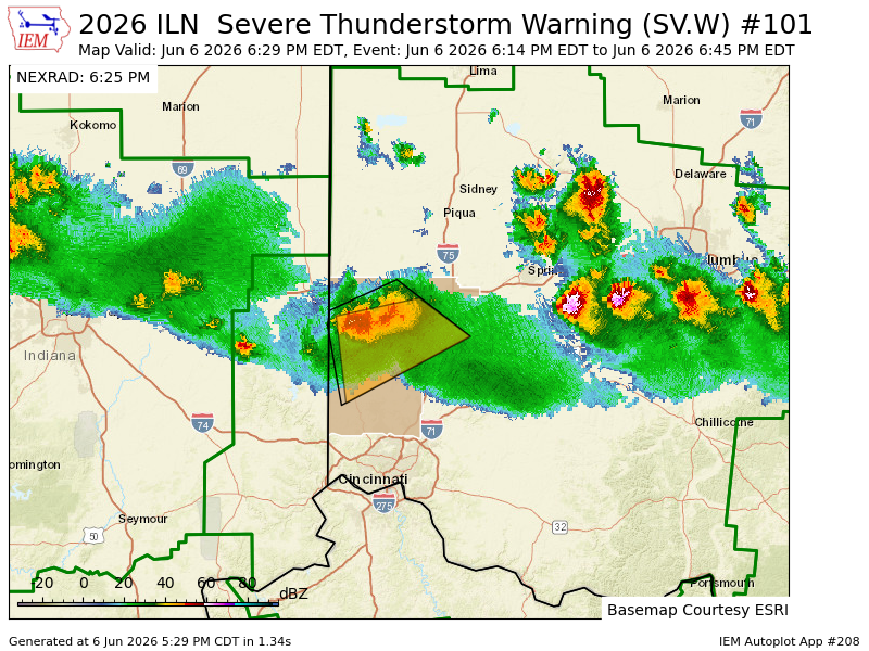 hamcoarpsc's tweet photo. ILN continues Severe Thunderstorm Warning [wind: 60 MPH (RADAR INDICATED), hail: 0.75 IN (RADAR INDICATED)] for Butler, Montgomery, Preble [OH] till 6:45 PM EDT https://t.co/w0MrKJb2JM https://t.co/7G5WJU3Wbv