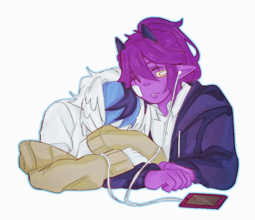 Saturn_unus's tweet photo. Cute highschool au where nothing goes wrong #taxduo #wemmbufanart #eggchanfanart https://t.co/T78LkQPmI0