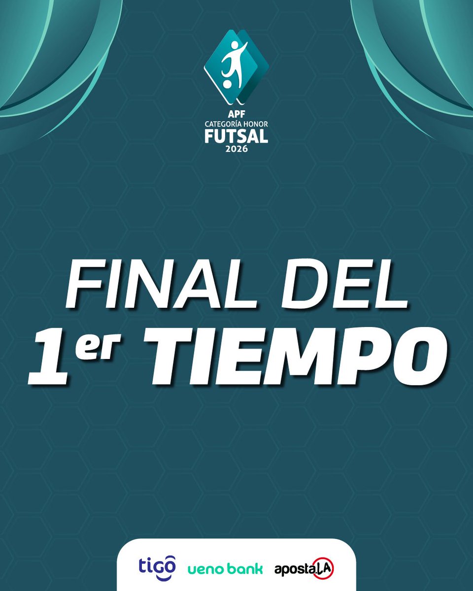 FutsalAPF's tweet photo. 🗣️ ¡Final del primer tiempo!

➡️ #SportColonial 3
➡️ #Humaitá 0

🗓 Fecha 2.

#FutsalAPF🇵🇾 #CategoríaHonor2026⚽️ https://t.co/pyji1zCe7w