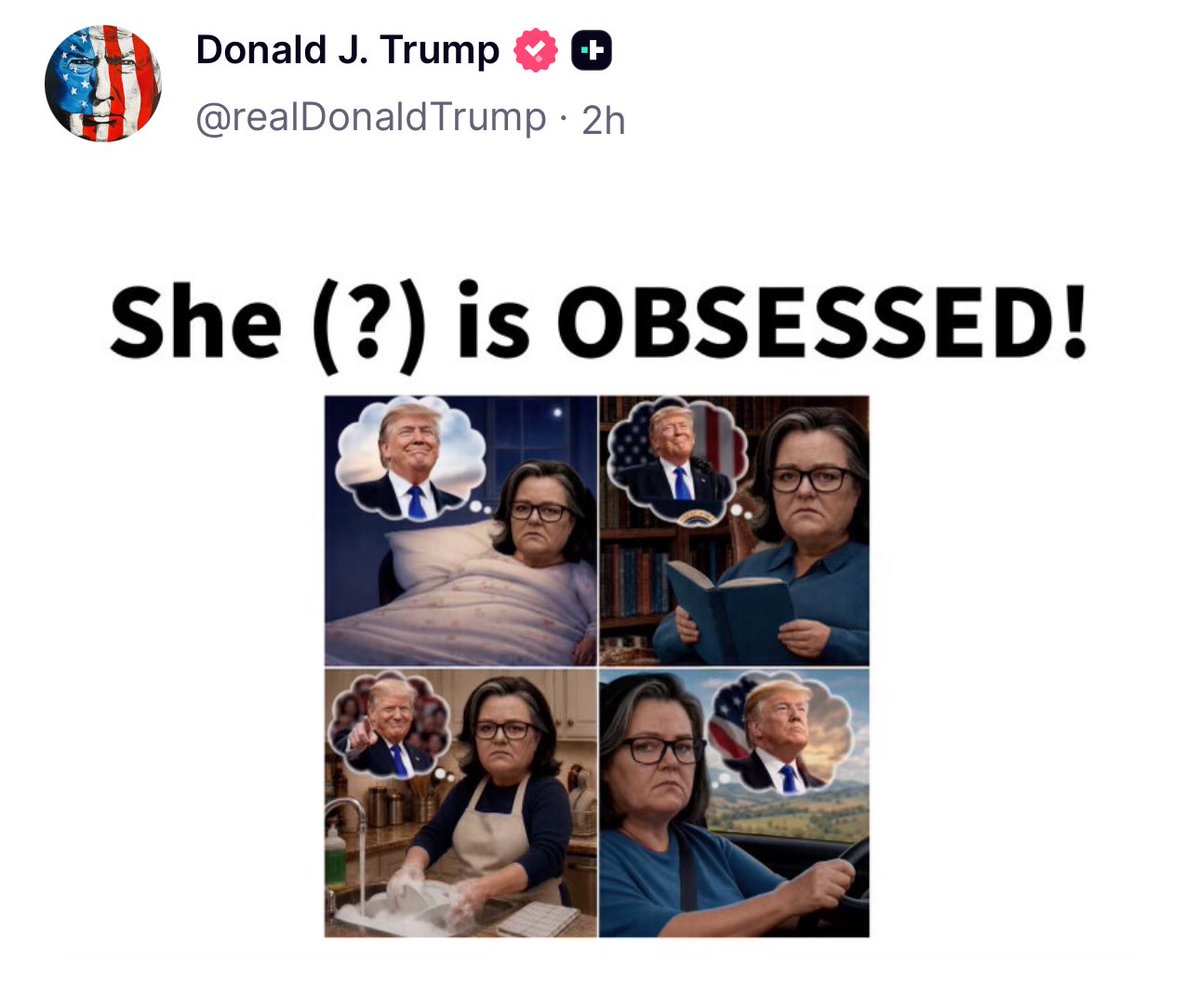 patriottakes's tweet photo. Trump suggests Rosie O’Donnell may not be a woman https://t.co/ot9AN4Nnk8