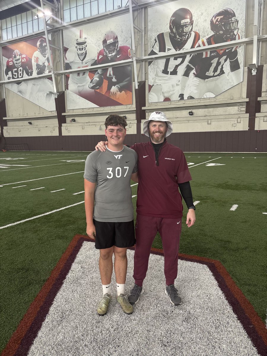 CampStartup11's tweet photo. Great experience at Virginia Tech Specialist Camp with @CoachDShearer and @CoachWood88. Only non-senior in the top 10 of the last man standing field goal competition.  Thankful for the coaching and feedback. Looking forward to building upon it.  @DanOrnerKicking @BennettSwygert @tcook_ohseven