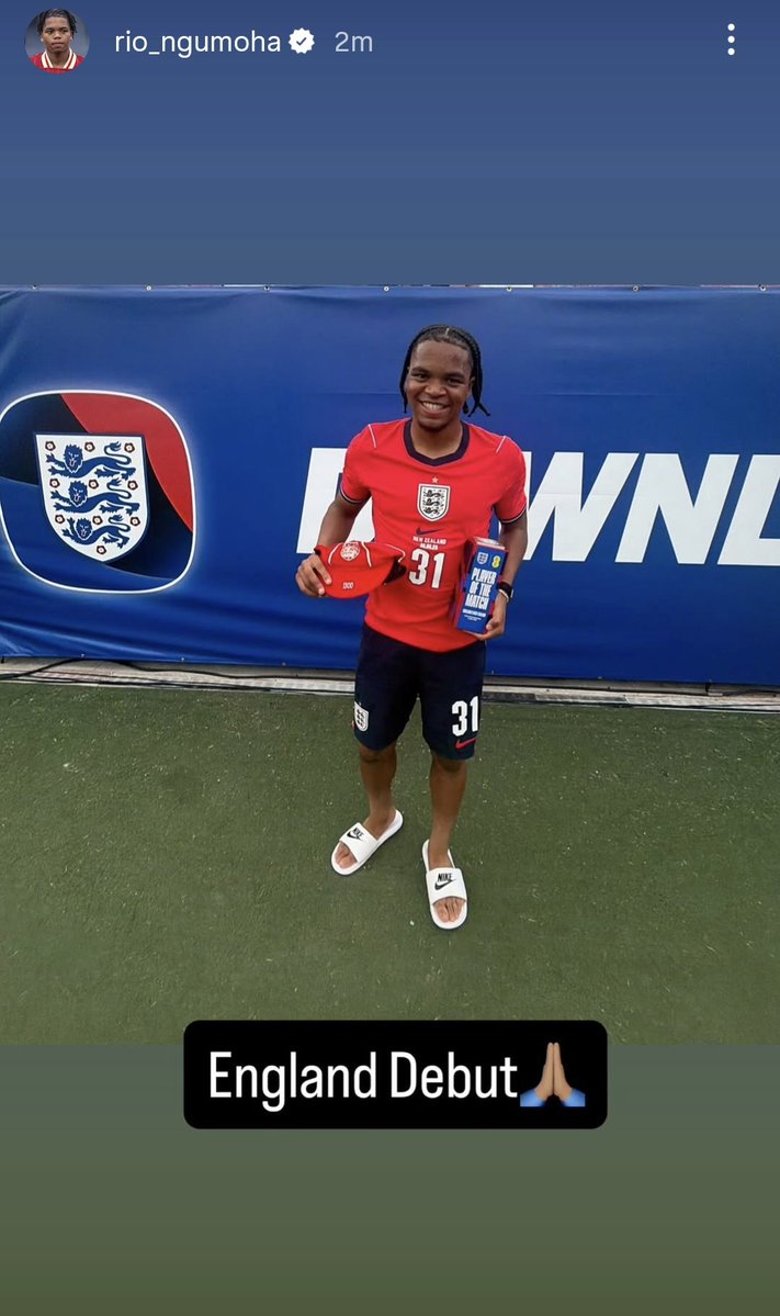 LiverpoolLnd's tweet photo. Rio Ngumoha via Instagram 🏴󠁧󠁢󠁥󠁮󠁧󠁿 debut, 1st of many ⭐️ https://t.co/Hakqa5s5qJ