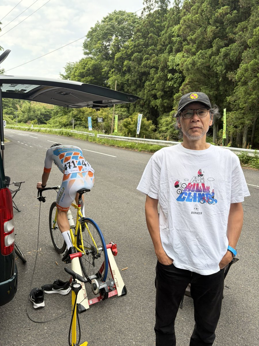 uncle_rinne's tweet photo. 富士ヒルTシャツ着てJBCF石川ロード来てます。
爽やか https://t.co/dL0Z86p0N8