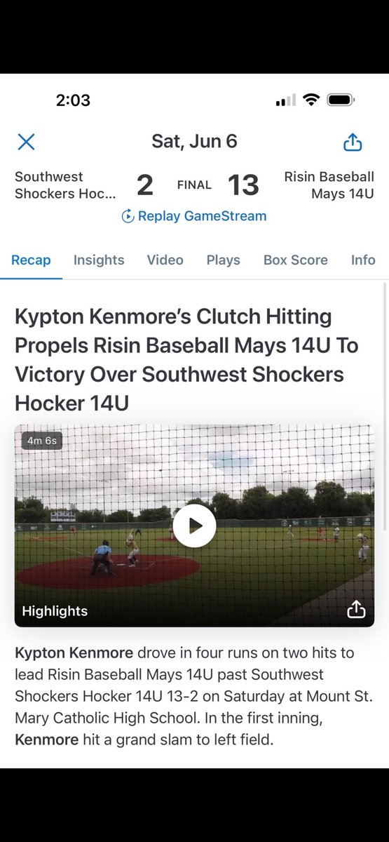 KyptonKenmore's tweet photo. Good game at the plate to finish the @PrepBaseballOK tournament!

@Risinbaseball @jags_baseball https://t.co/52TTyqFGQR
