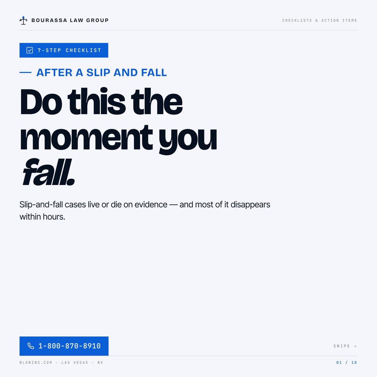 BourassaLawGrp's tweet photo. Slipped and fell? What you do in the first hour matters most. Here is your plan 👇
https://t.co/8D2UKLUjF6
#SlipAndFall #Evidence https://t.co/di7KiiyhCV
