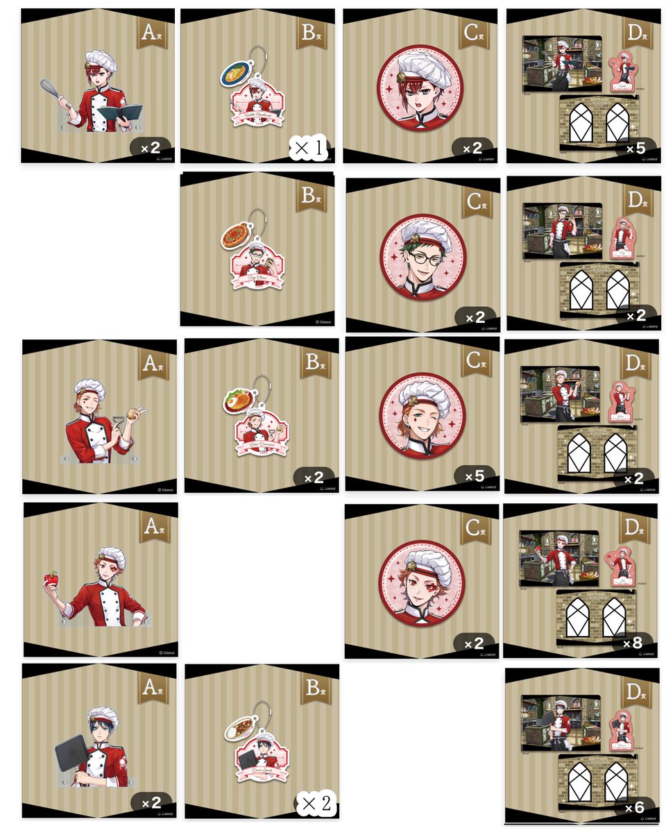 ratyo_desu's tweet photo. ツイステ ツイステッドワンダーランドNRCマスターシェフ オンラインくじ vol.1 アニプレくじ 交換
譲
リドル トレイ ケイト エース デュース
レオナ ラギー ジャック
ジェイド
S賞 エプロン
求 同賞アズール 別弾ミトン（エプロン⇔ミトンのみ）
🌷初回お取引の方はリンク確認お願いします https://t.co/tcaHUpq5TP