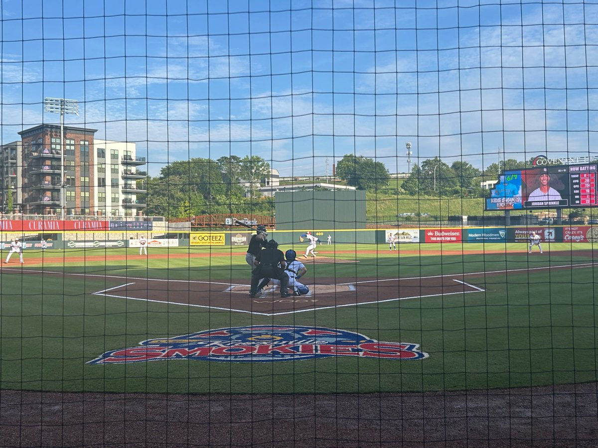 SethRaymanHV's tweet photo. @courtney883 looks like the Barons vs Smokies game is on marquee 📺 tonight and this is my view of the ⚾️🧢 https://t.co/ozJF0zYSrv