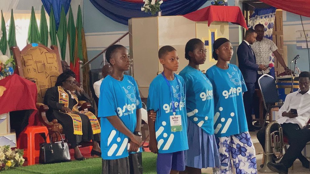 BiologyBri51873's tweet photo. We engaged the congregation of the Presbyterian Church of Ghana, explaining the #Biopad production process and the innovation behind our sustainable menstrual hygiene solution in @GSTEP_GH 2026
#GSTEP #STEMwithoutBorders #GSTEPChallenge #GSTEP2026 https://t.co/A0SMZeETYq