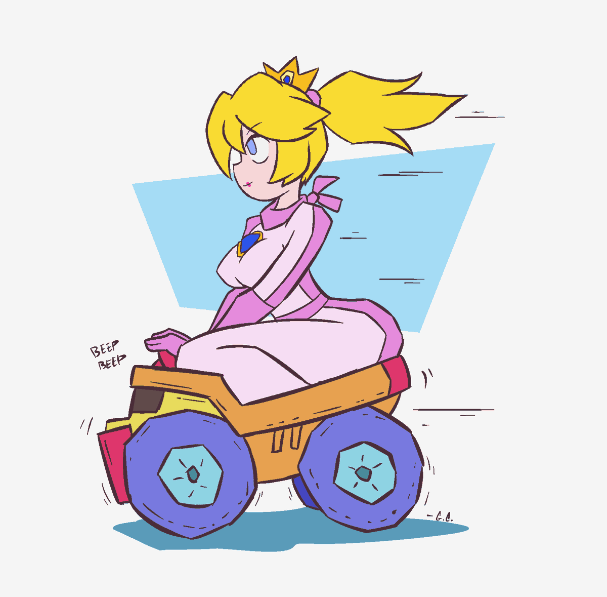 gabcdraws's tweet photo. Peach and the Li'l Dumpy https://t.co/HrIRmr75AV